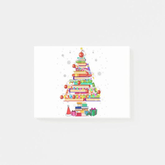 Post-it® Joyeuse bibliothèque de Noël Petit livre d'amour (Devant)