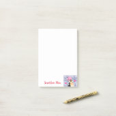 Post-it® Joyeuse carte de Saint-Valentin Pingouin Note (Sur un bureau)