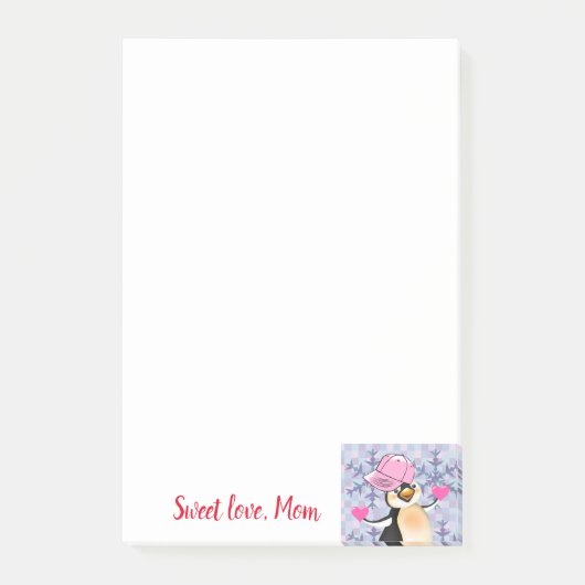 Post-it® Joyeuse carte de Saint-Valentin Pingouin Note (Devant)