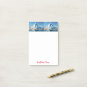 Post-it® Joyeuse carte de Saint-Valentin pour pingouin (Sur un bureau)