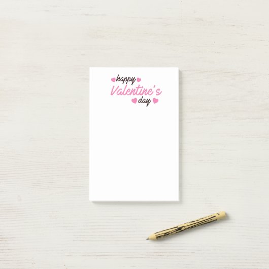 Post-it® Joyeuse Saint-Valentin (Sur un bureau)
