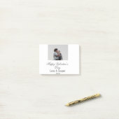 Post-it® Joyeuse Saint-Valentin couple photo moderne simple (Sur un bureau)