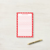 Post-it® Joyeuse Saint-Valentin Moderne Motif d'Amour (Sur un bureau)