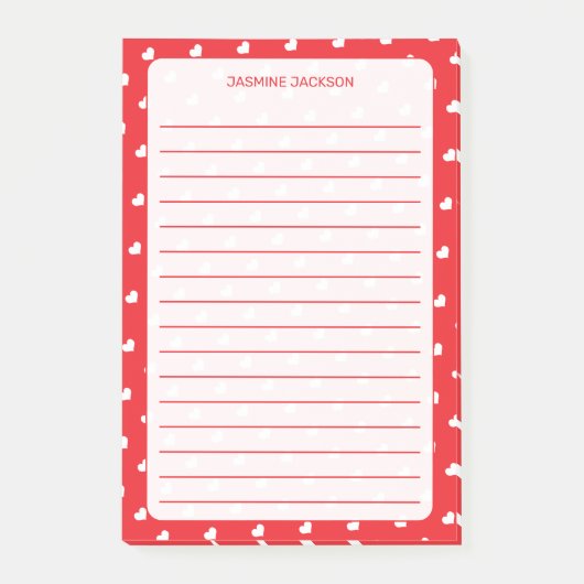 Post-it® Joyeuse Saint-Valentin Moderne Motif d'Amour (Devant)