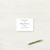 Post-it® Joyeuse Saint-Valentin nom date message simple ele (Sur un bureau)