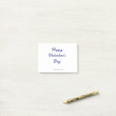 Post-it® Joyeuse Saint-Valentin violet nom ajouter un messa (Sur un bureau)