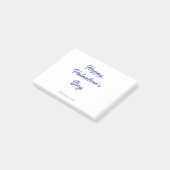 Post-it® Joyeuse Saint-Valentin violet nom ajouter un messa (Incliné)
