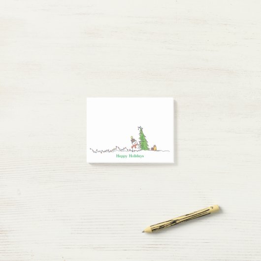 Post-it® Joyeuses fêtes (Sur un bureau)