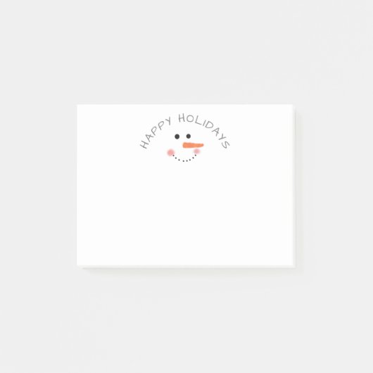Post-it® Joyeuses fêtes d'hiver blanches de Snowman (Devant)
