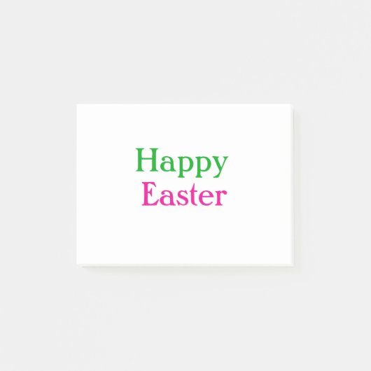 Post-it® Joyeuses Pâques boho vert rose enfants ajoutez nom (Devant)