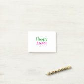 Post-it® Joyeuses Pâques boho vert rose enfants ajoutez nom (Sur un bureau)
