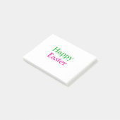 Post-it® Joyeuses Pâques boho vert rose enfants ajoutez nom (Incliné)