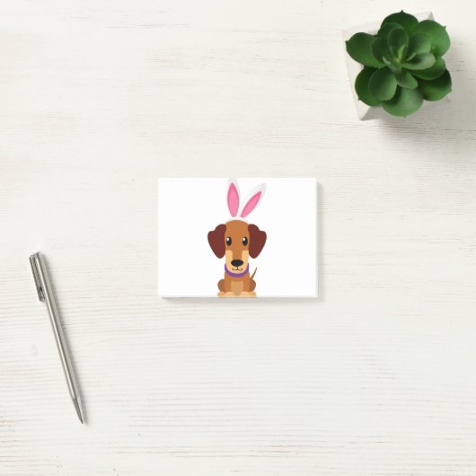 Post-it® Joyeuses Pâques Daschund (Bureau)