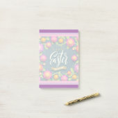 Post-it® Joyeuses Pâques Lapin Floral (Sur un bureau)