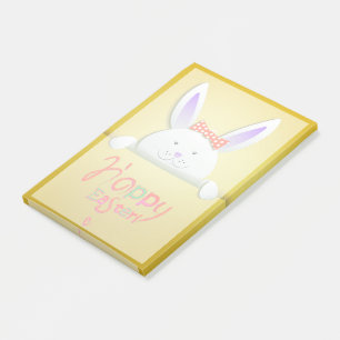 Post-it® Joyeuses Pâques Lapin Floral Tendance