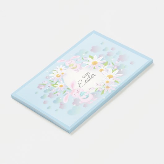 Post-it® Joyeuses Pâques Tendance Bunny Floral (Incliné)