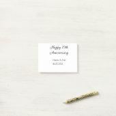 Post-it® Joyeux 10e anniversaire simple nom de mariage mini (Sur un bureau)