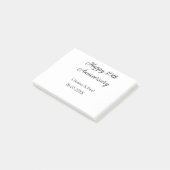 Post-it® Joyeux 10e anniversaire simple nom de mariage mini (Incliné)