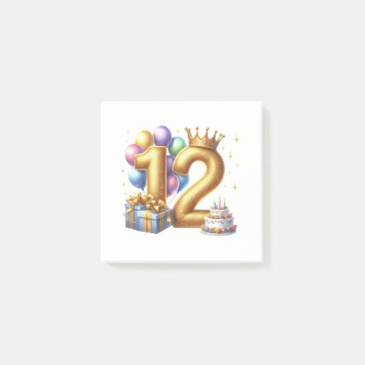 Post-it® Joyeux 12e Anniversaire (Devant)