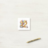 Post-it® Joyeux 12e Anniversaire (Sur un bureau)