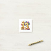 Post-it® Joyeux 13e anniversaire (Sur un bureau)