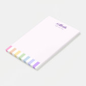 Post-it® Joyeux 18ème anniversaire en Rainbow Stripes (Incliné)