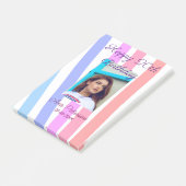 Post-it® Joyeux 20e Anniversaire arc-en-ciel rustique boho (Incliné)