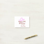 Post-it® Joyeux 20e anniversaire fille cowboy rose nom date (Sur un bureau)