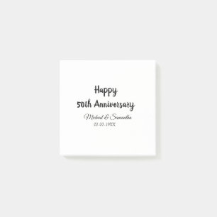 Post-it® Joyeux 50e anniversaire ajouter nom du couple date