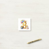 Post-it® Joyeux 8e Anniversaire (Sur un bureau)