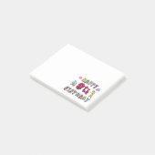 Post-it® Joyeux 8ème anniversaire. 8 ans d'anniversaire. (Incliné)