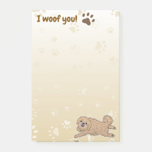 Post-it® Joyeux Amoureux des chiens Pekingese Je Vous Oubli