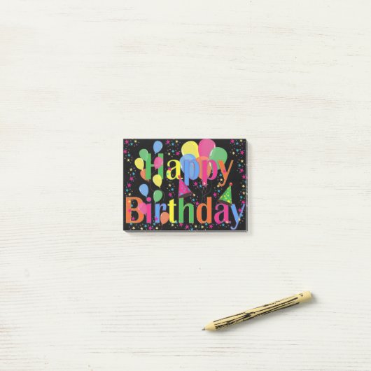 Post-it® Joyeux anniversaire 🎂 (Sur un bureau)