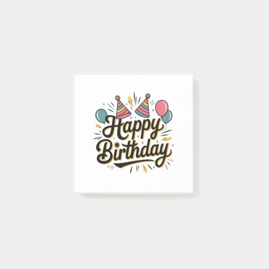 Post-it® Joyeux Anniversaire Festif (Devant)