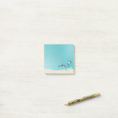 Post-it® Joyeux anniversaire grand requin blanc dessin (Sur un bureau)