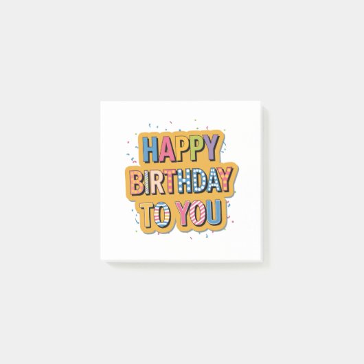 Post-it® Joyeux Anniversaire Motif (Devant)