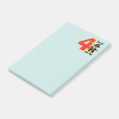 Post-it® Joyeux Anniversaire Pirate Mignon Garçon 4 Ans (Incliné)