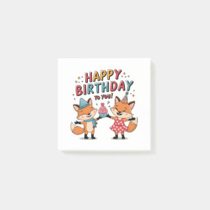 Post-it® Joyeux Anniversaire Renards