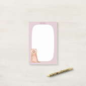 Post-it® Joyeux Anniversaire Yorkshire Terrier Mignon (Sur un bureau)