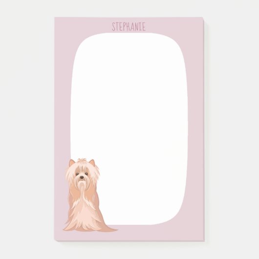 Post-it® Joyeux Anniversaire Yorkshire Terrier Mignon (Devant)