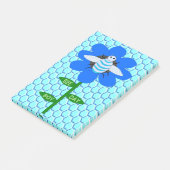 Post-it® Joyeux Bee Day Boy Blue Birthday Bumblebee (Incliné)