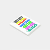 Post-it® Joyeux Belarus Lettres Colorées (Incliné)