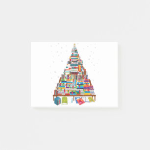 Post-it® Joyeux cadeau d'arbre de la bibliothèque de Noël