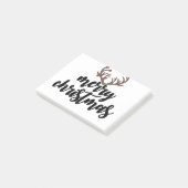 Post-it® Joyeux cadeau de famille de rennes de Noël (Incliné)