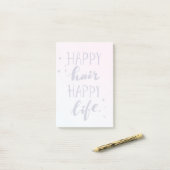 Post-it® Joyeux Cheveux et heureuse vie (Sur un bureau)