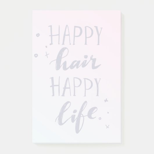 Post-it® Joyeux Cheveux et heureuse vie (Devant)