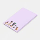 Post-it® Joyeux Chiens d'Halloween violet (Incliné)
