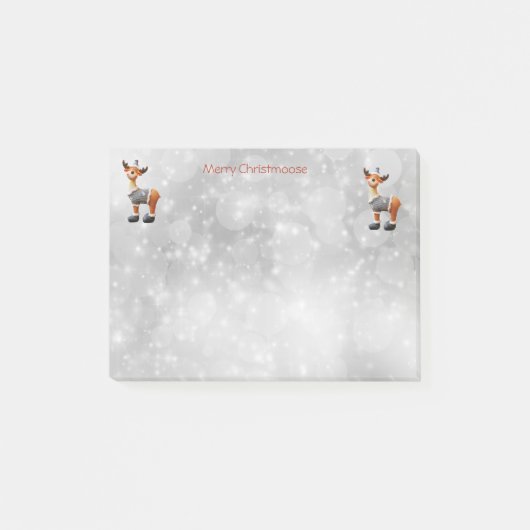 Post-it® Joyeux Christmoose portant un chapeau (Devant)