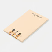 Post-it® Joyeux Citrouille de chiens de trieuse d'Halloween (Incliné)