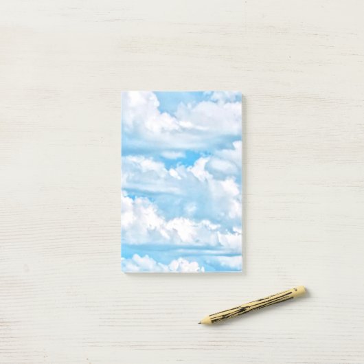Post-it® Joyeux Danse Nuages Soleil Décor (Sur un bureau)